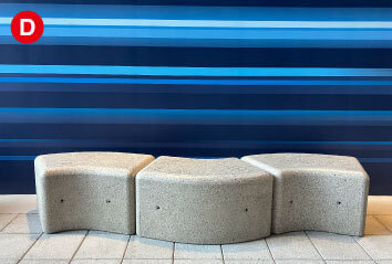 CPコンクリートのでベンチ設置